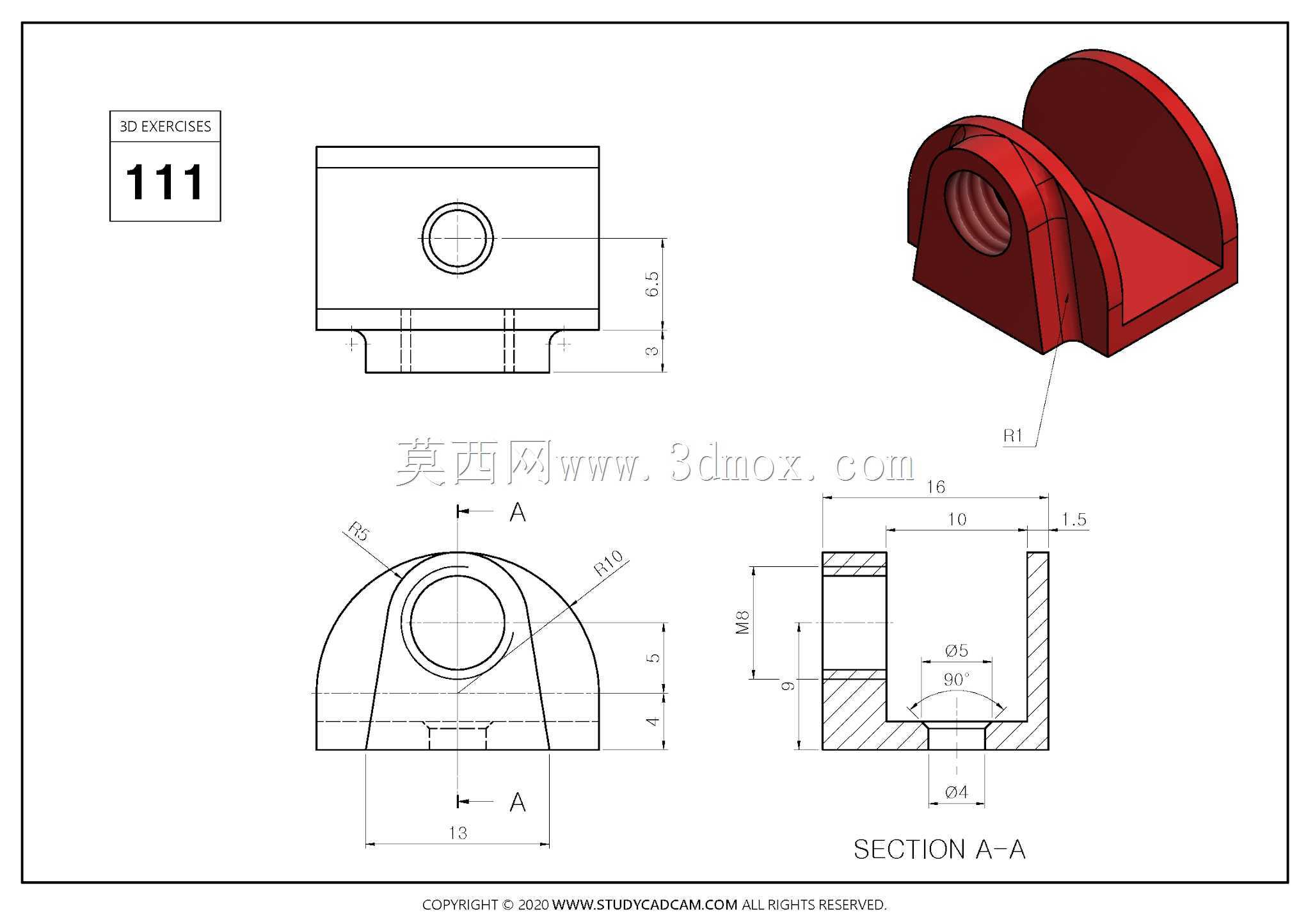 Studycadcam 3D CAD��ϰ111 Autodesk Inventor Pro