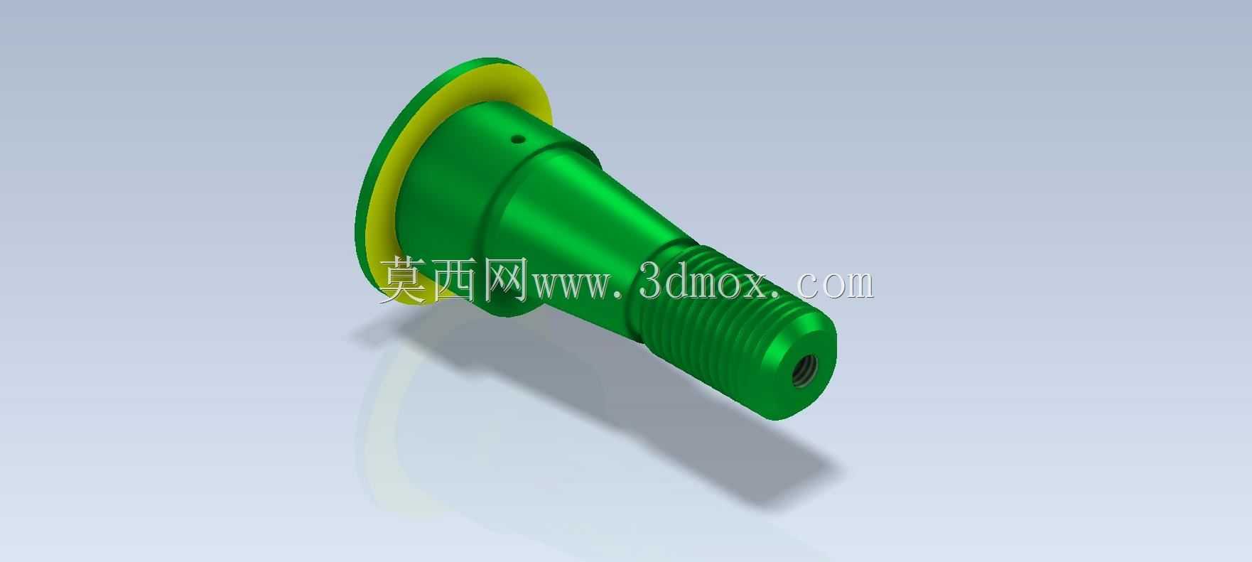 Studycadcam 3D CAD练习110 Autodesk Inventor Pro(螺纹是一种模拟,与图纸中的螺纹不完全相同)