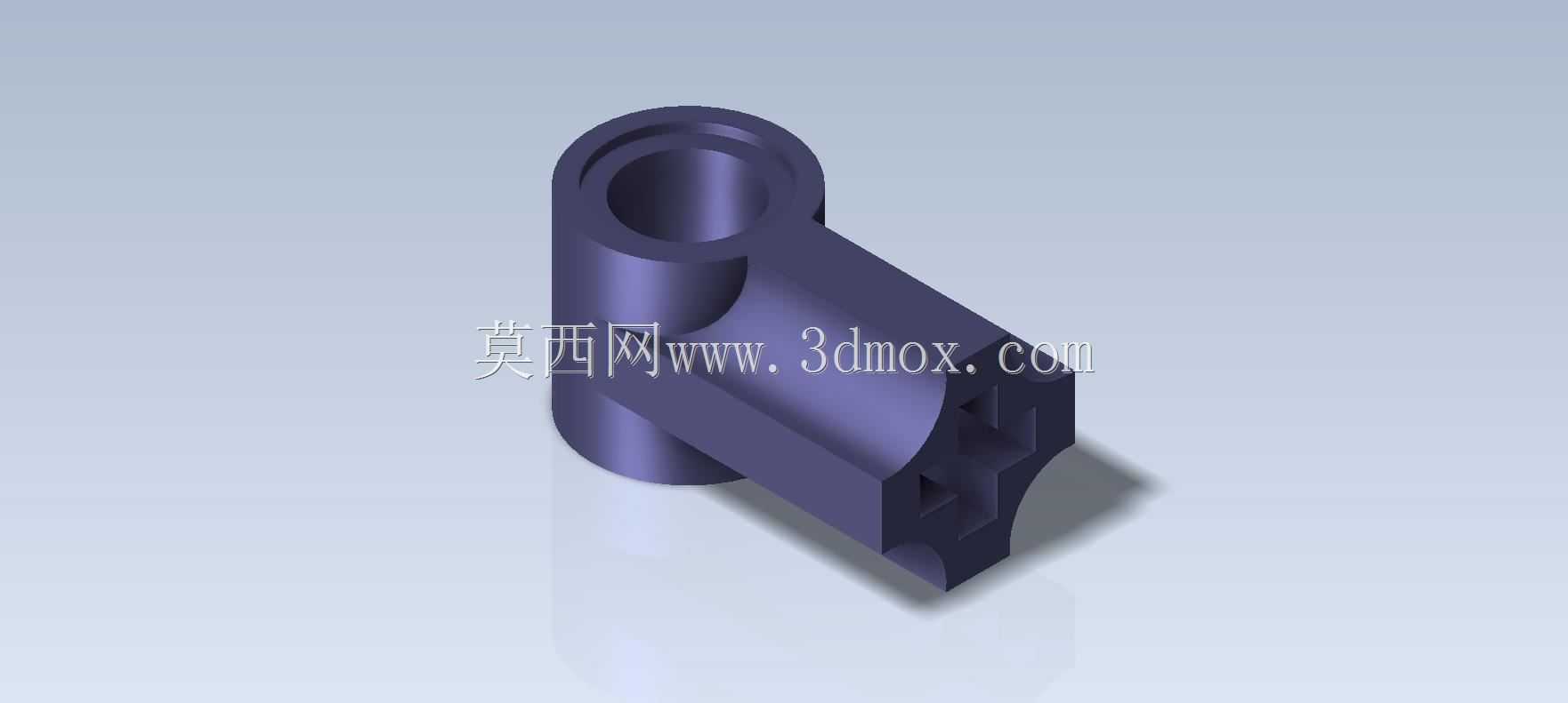 Studycadcam 3D CAD练习108/lego technic角度连接器Autodesk Inventor Pro