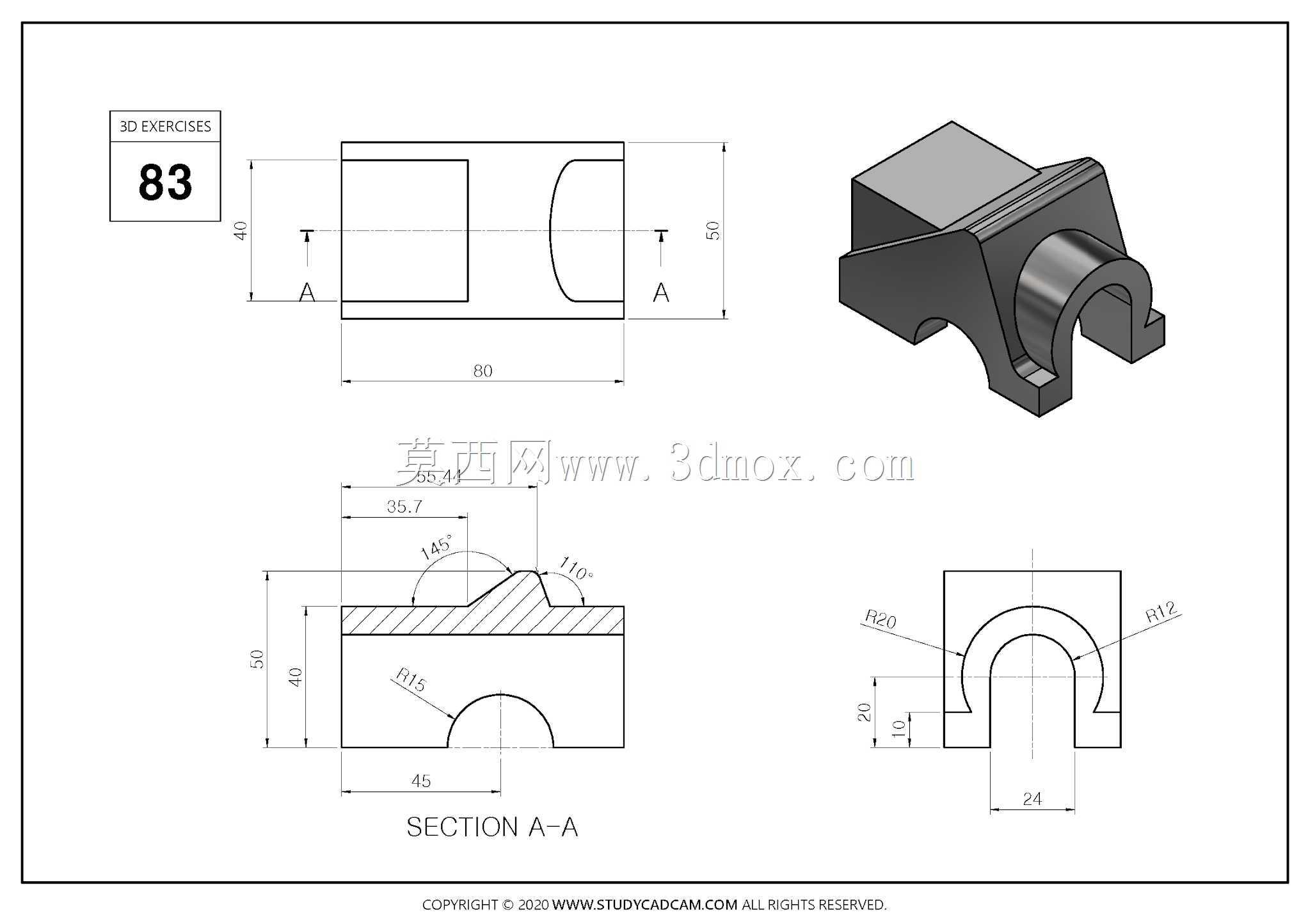 Studycadcam 3D CAD��ϰ83 Autodesk Inventor Pro