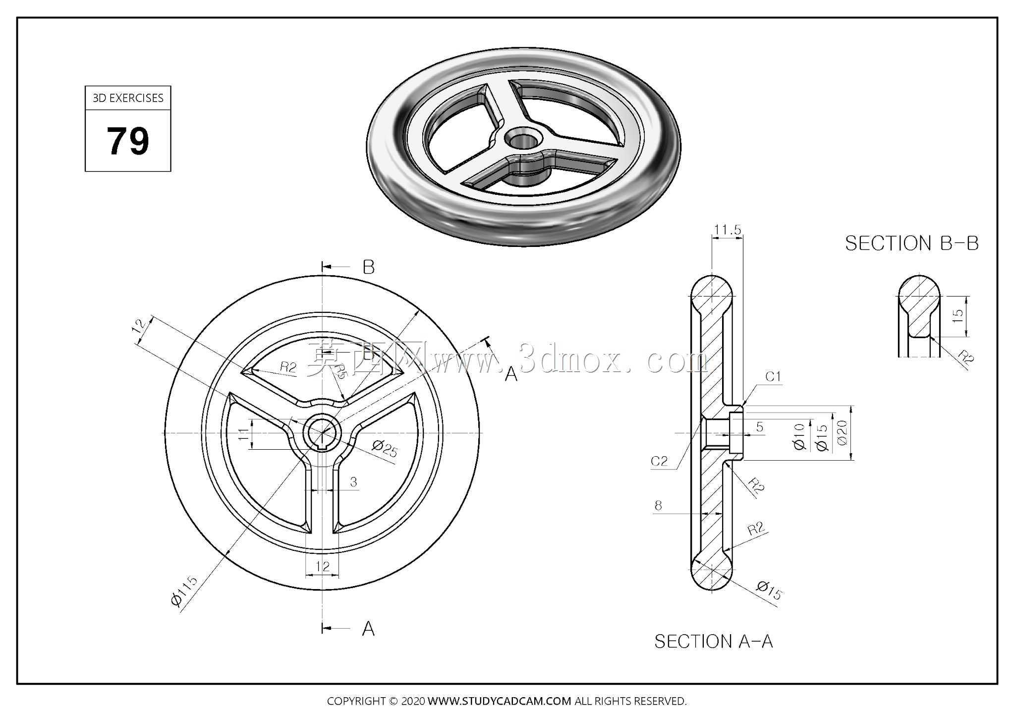 Studycadcam 3D CAD��ϰ79/����Autodesk Inventor Pro