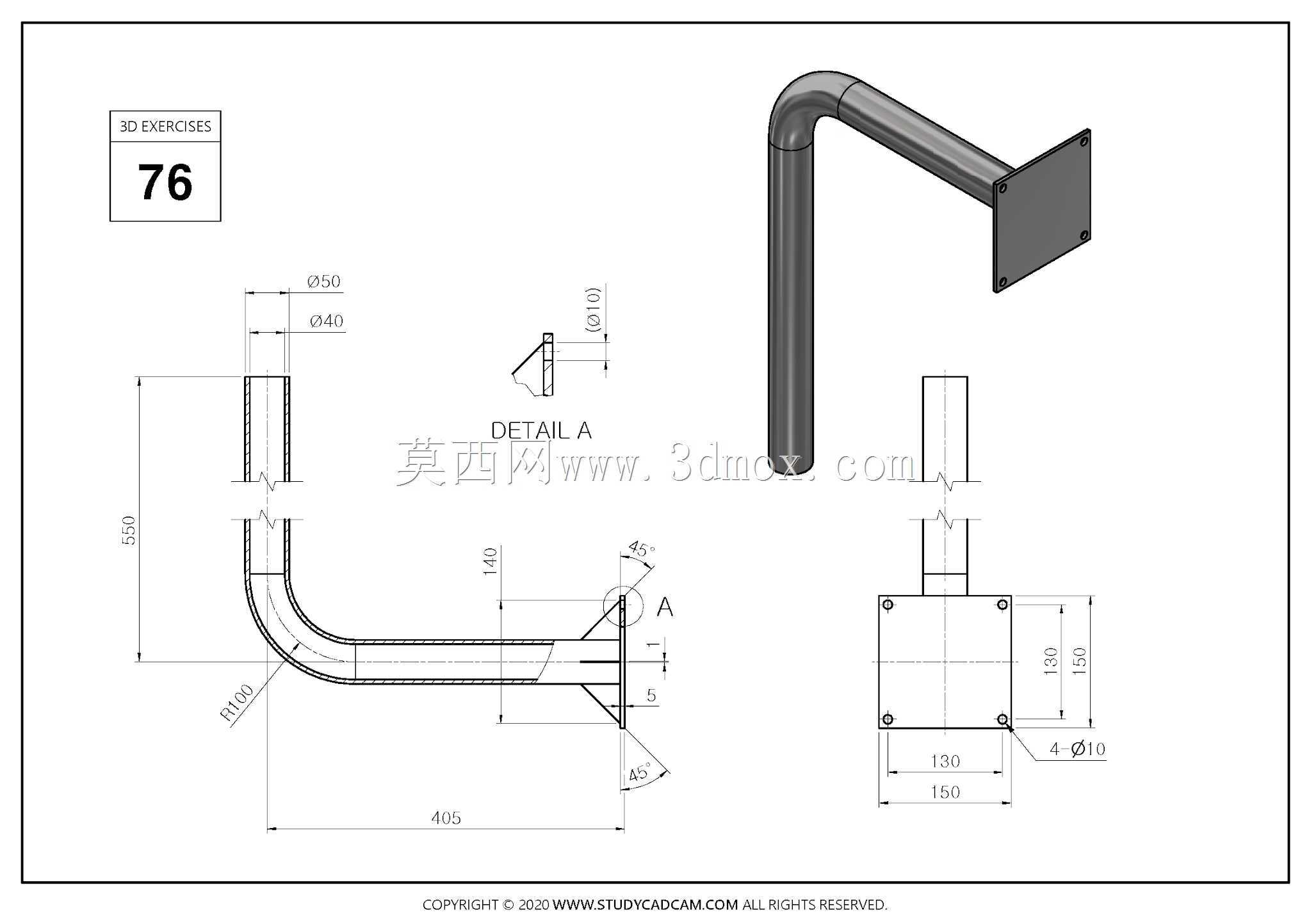 Studycadcam 3D CAD��ϰ76 Autodesk Inventor Pro