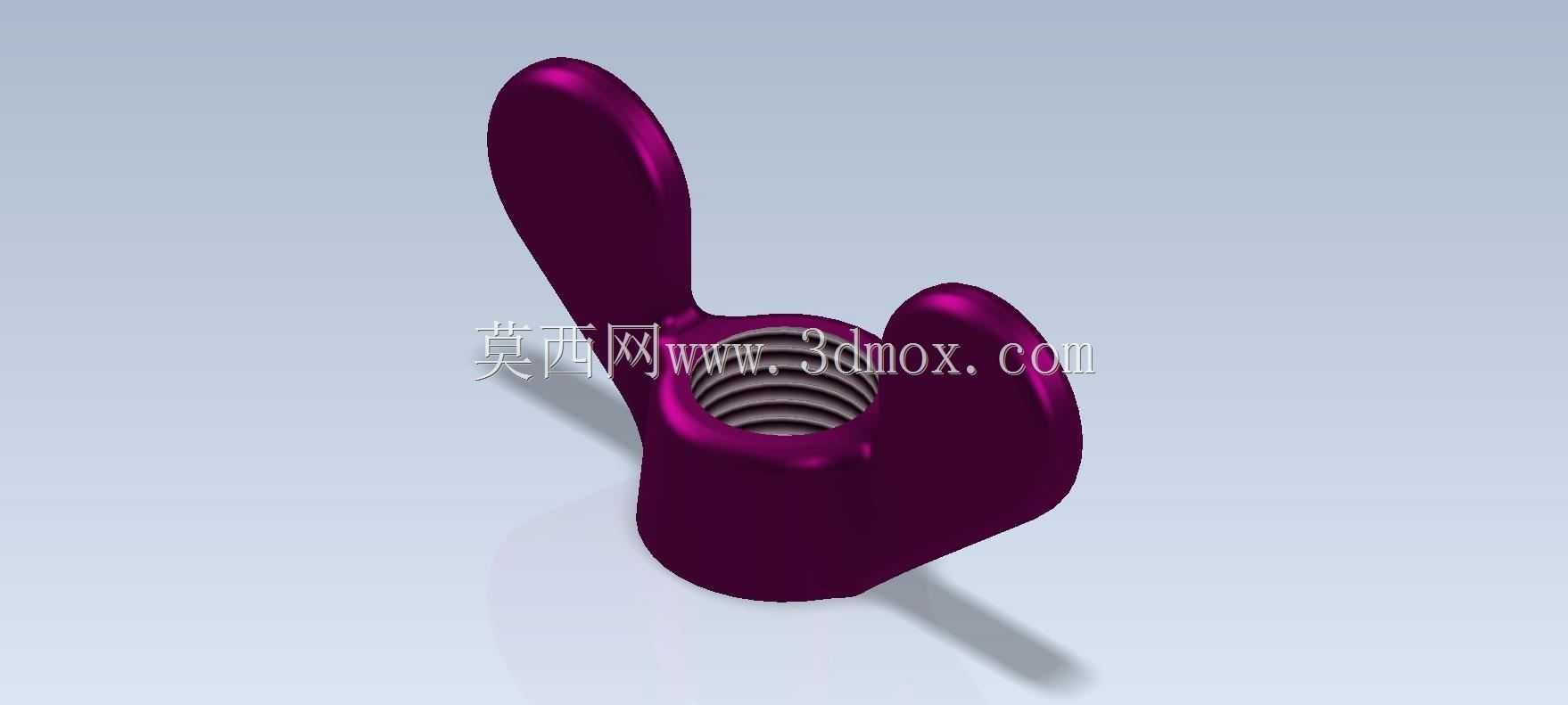 Studycadcam 3D CAD练习73/翼形螺母Autodesk Inventor Pro