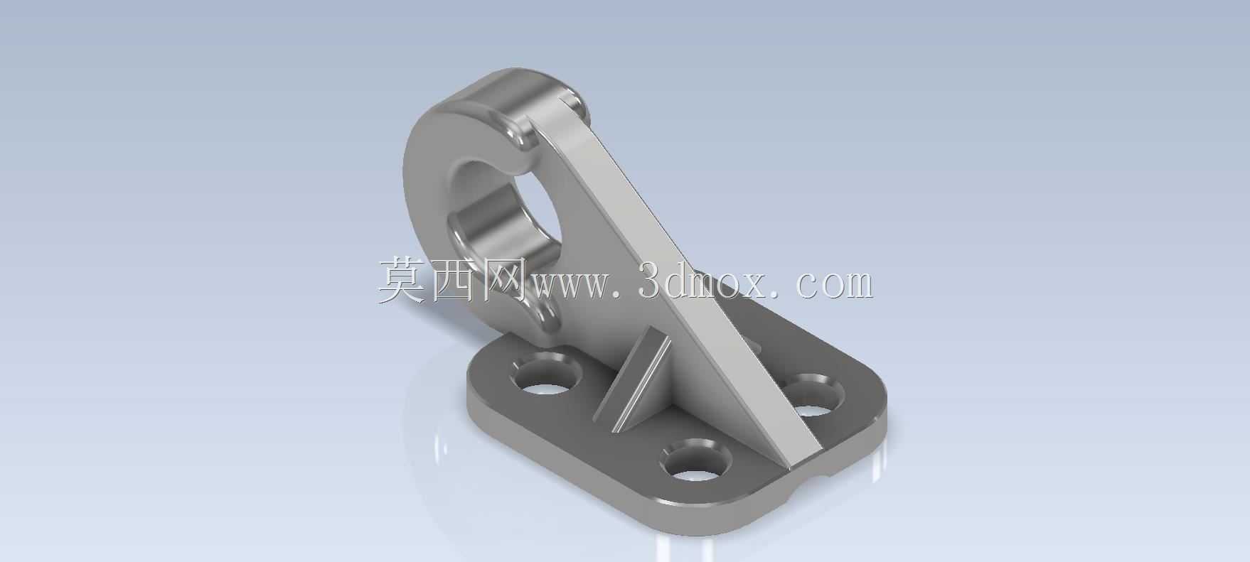 Studycadcam 3D CAD练习72_49/U形夹支架/吊环螺栓支架Autodesk Inventor Pro