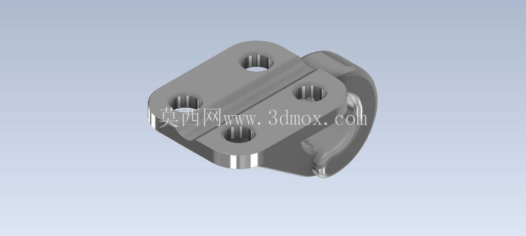 Studycadcam 3D CAD练习72_49/U形夹支架/吊环螺栓支架Autodesk Inventor Pro