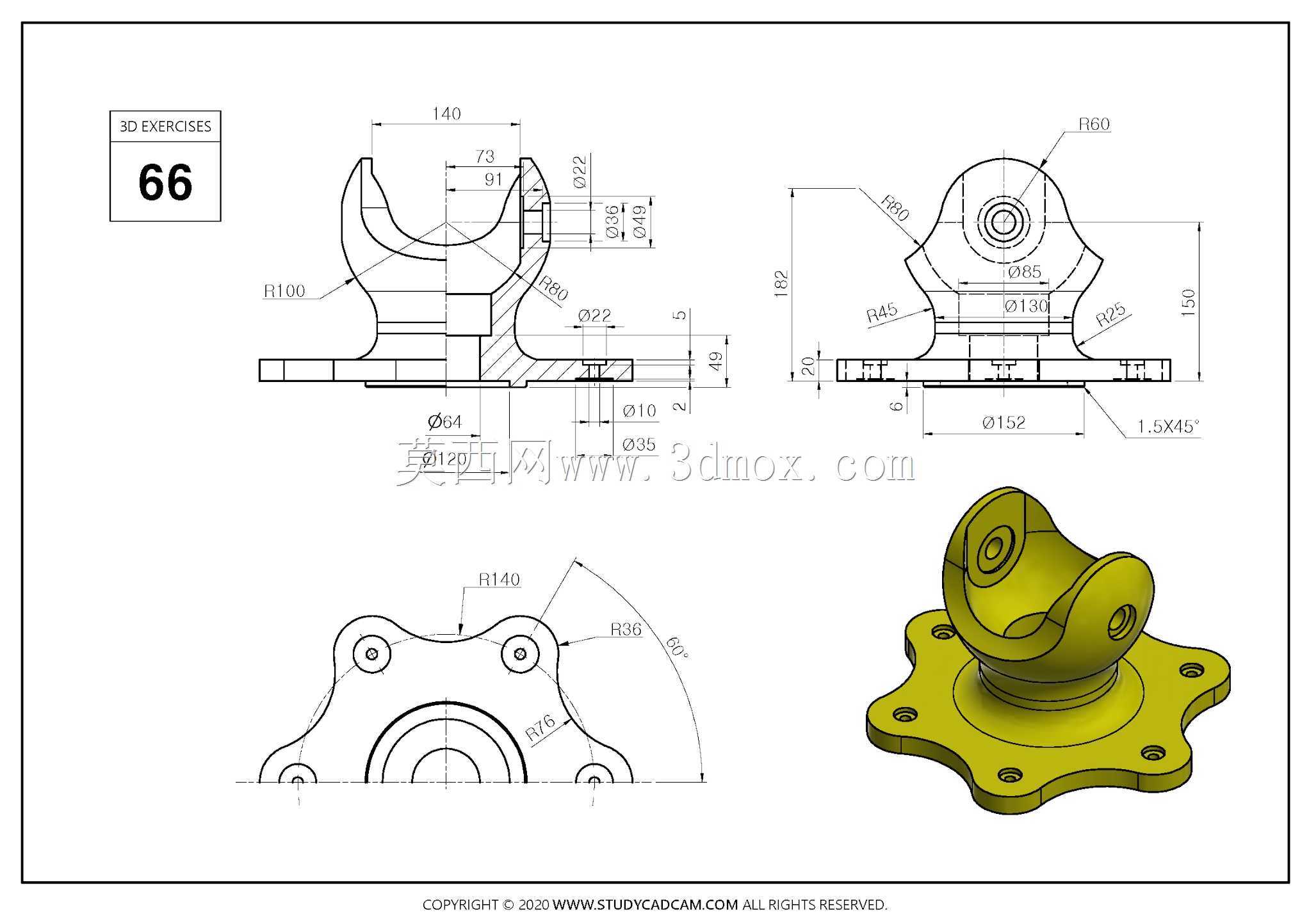 Studycadcam 3D CAD��ϰ66 Autodesk Inventor Pro