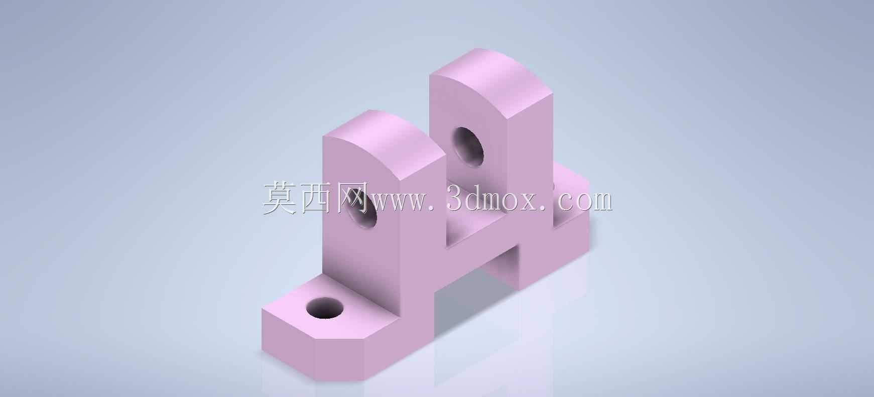 Studycadcam 3D CAD练习47/rod support Autodesk Inventor Pro