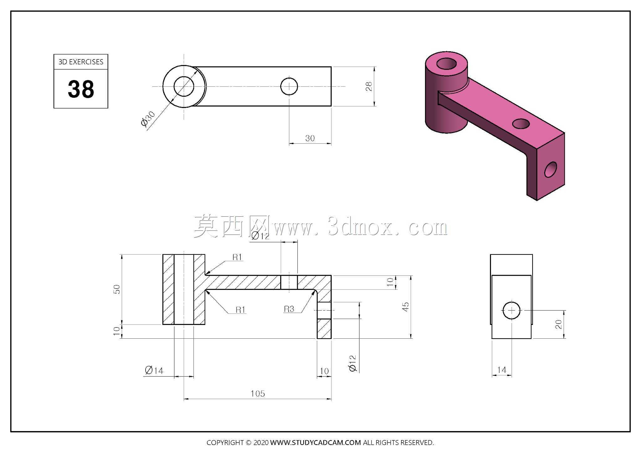 Studycadcam 3D CAD��ϰ38 Autodesk Inventor Pro