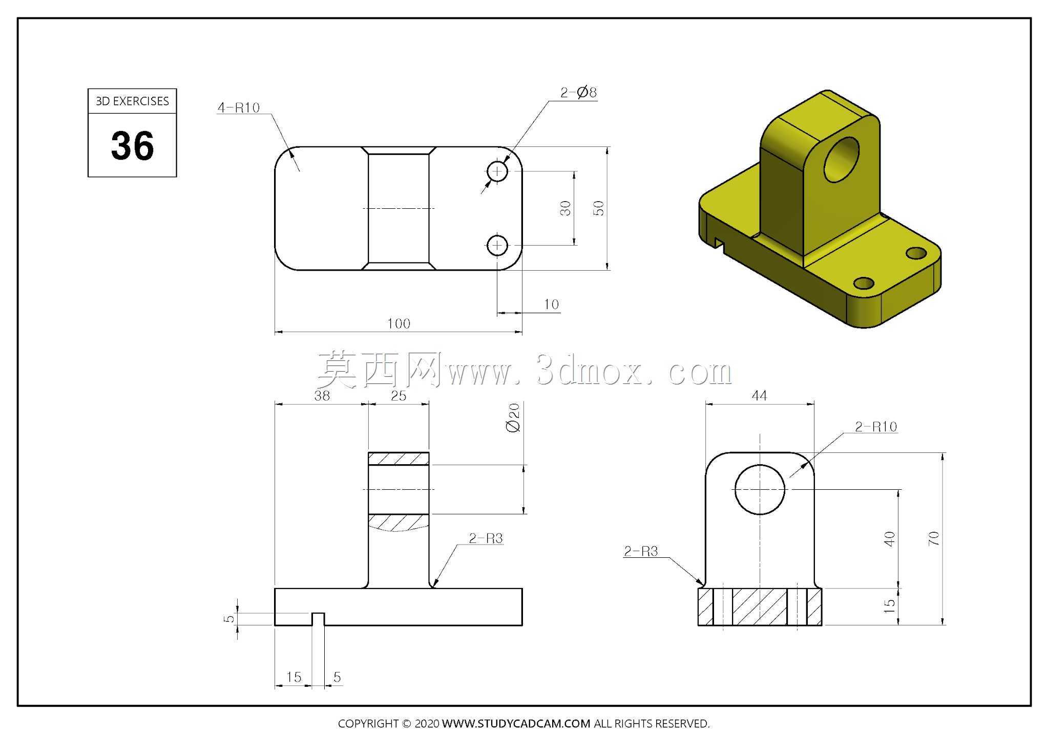 Autodesk AdycPro 3D Inventor CAD Study36练习