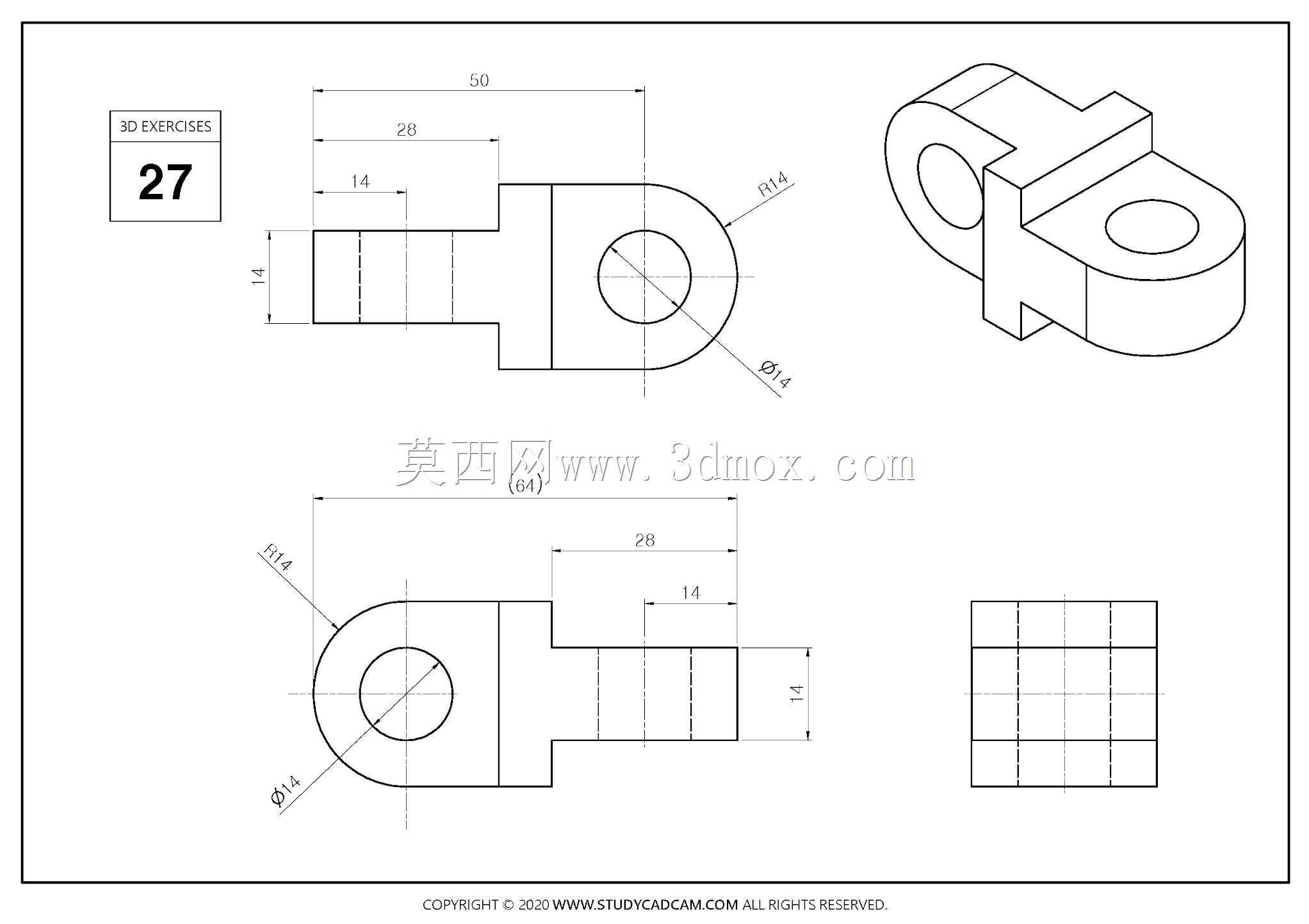 Studycadcam 3D CAD��ϰ27 Autodesk Inventor Pro