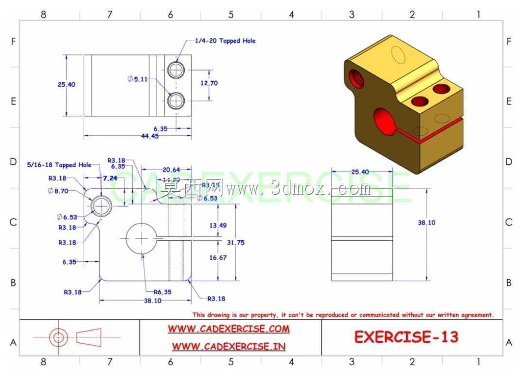 CADEXERCISE 3D CAD��ϰ13 Autodesk Inventor Pro