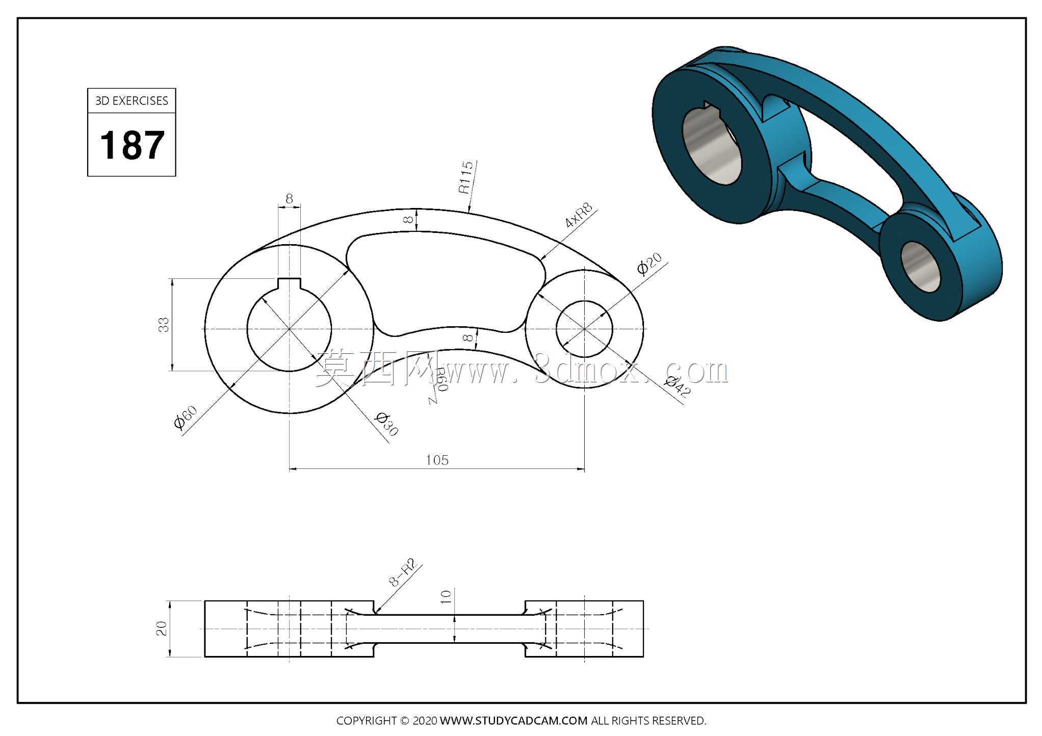 Studycadcam 3D CAD��ϰ187 Autodesk Inventor Pro