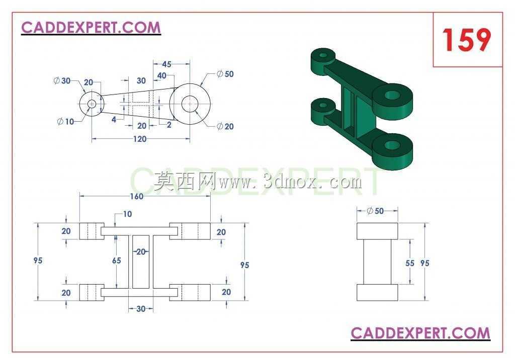 caddexpert CAD 3D练习159 Autodesk Inventor Pro