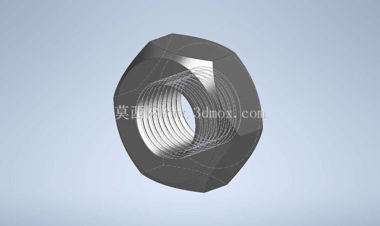 caddexpert CAD 3D��ϰ185/�����ƵĻ�����ĸ/tuerca basica con cuerda Autodesk Inventor Pro
