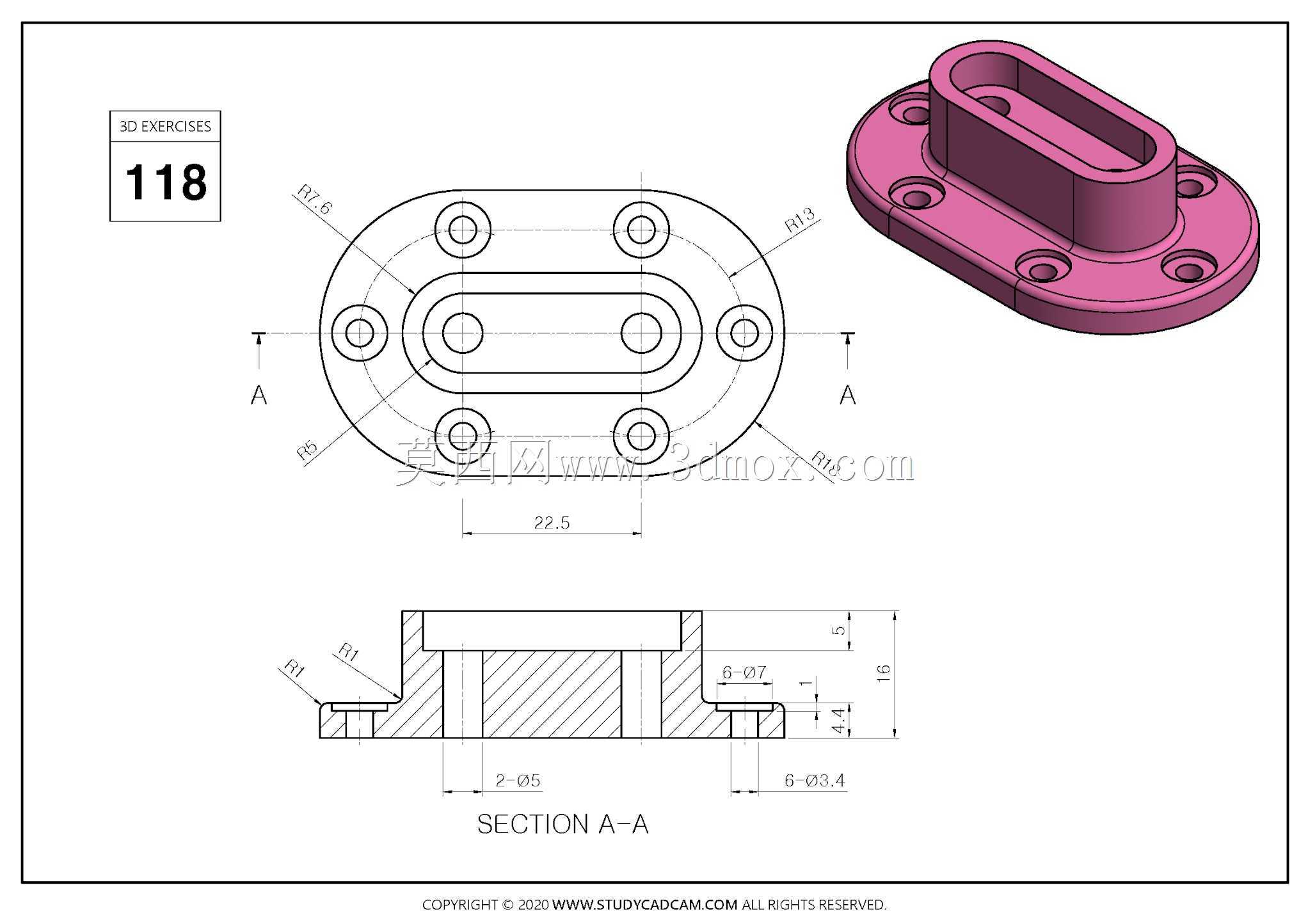 Studycadcam 3D CAD��ϰ118 Autodesk Inventor Pro