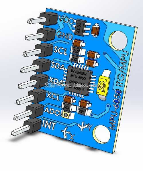 Capteur gyroscopique analogique+acc��l��rom��tre 3�ᣨ�����ǣ�MPU-6050��