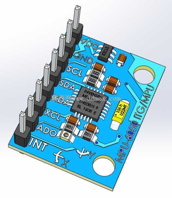 Capteur gyroscopique analogique+acc��l��rom��tre 3�ᣨ�����ǣ�MPU-6050��