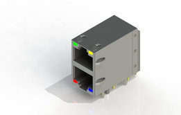 MAGJACK 2x1�˿�G/YG LED 1GBT