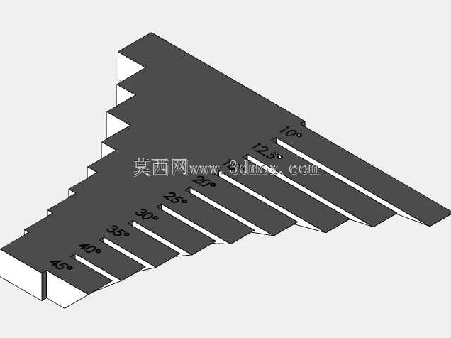 3D打印机悬垂测试(10-45度)