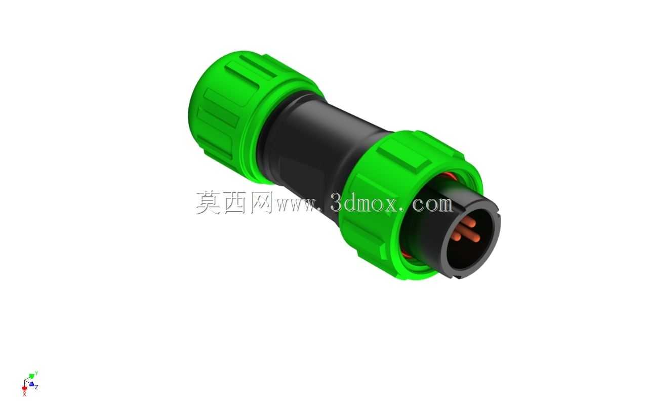 电缆连接器公头3针