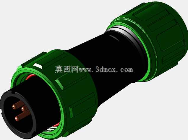 电缆连接器公头3针