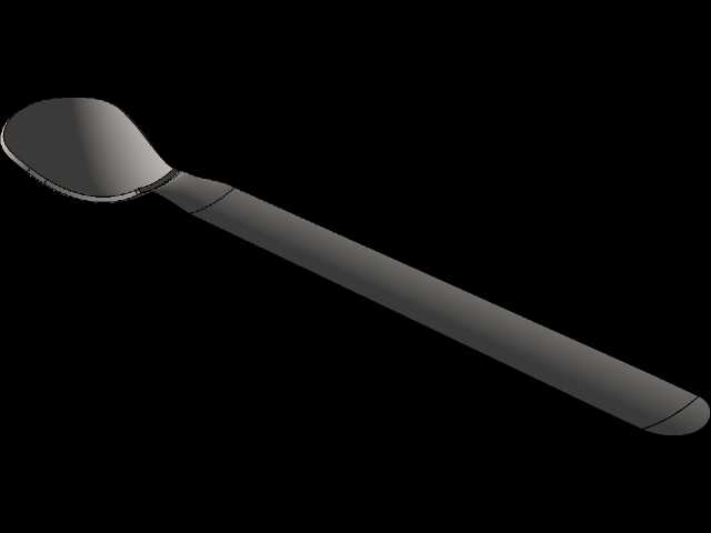 Solidworks中的木勺