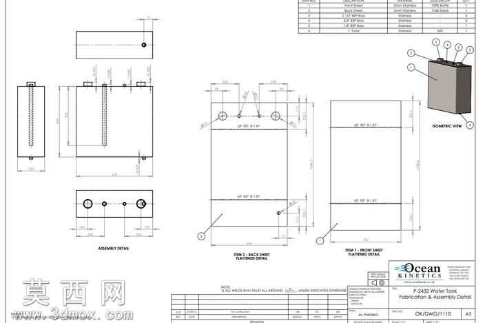 不锈钢Watertank-incSolidworks部分