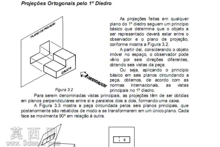Desenho同mecanico"diedroMongeano"