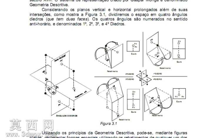 Desenho同mecanico"diedroMongeano"