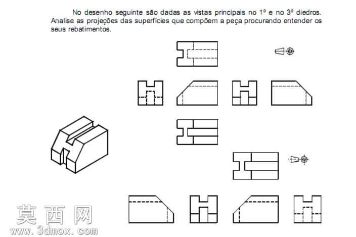 Desenho同mecanico"diedroMongeano"