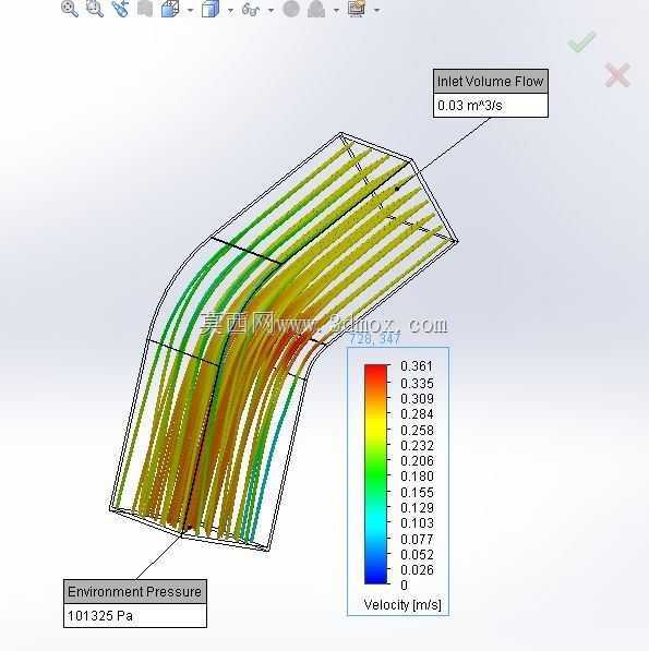 ʹ��Solidworks�Է����ͷ���쾶�ܽ�������ģ�⡣