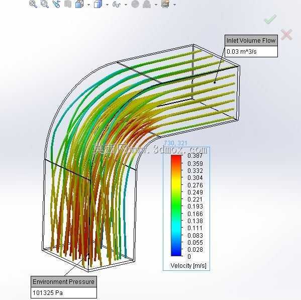 ʹ��Solidworks�Է����ͷ���쾶�ܽ�������ģ�⡣