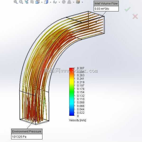 ʹ��Solidworks�Է����ͷ���쾶�ܽ�������ģ�⡣