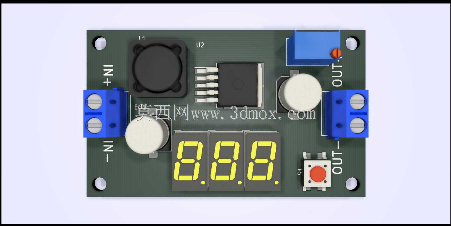 XL6009带7段显示屏的升压转换器