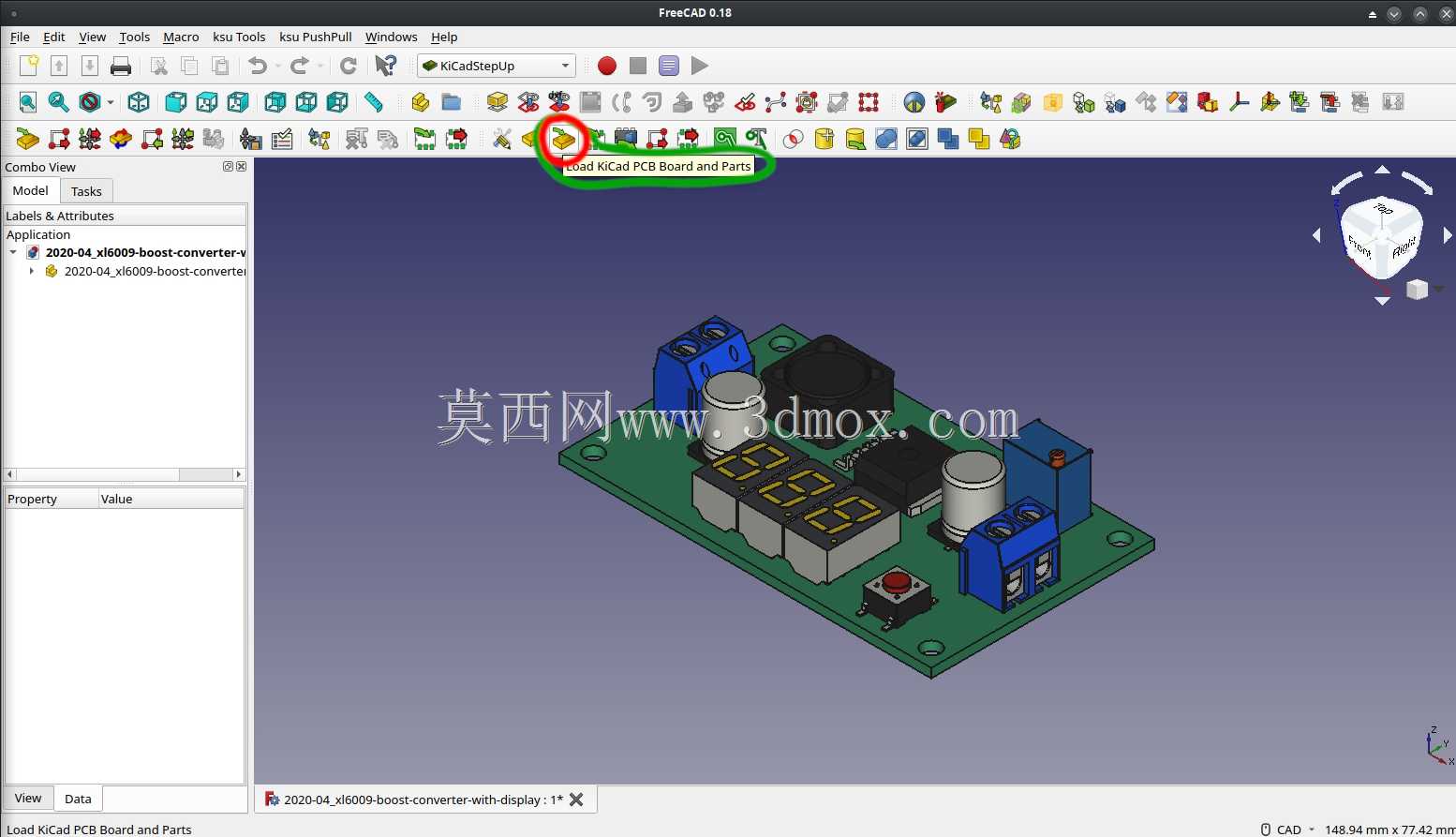XL6009带7段显示屏的升压转换器