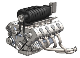 通用增压式DOHC V8发动机