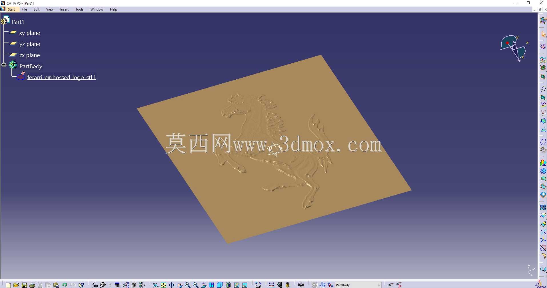 Ferarri压花3D标志