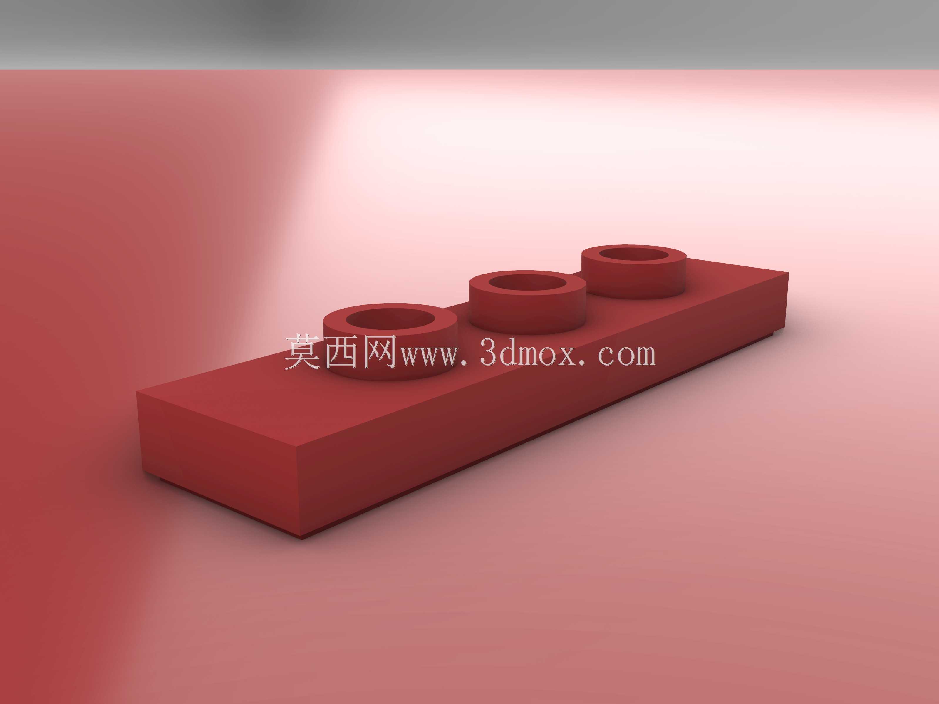 乐高积木板-1X4,带3个旋钮