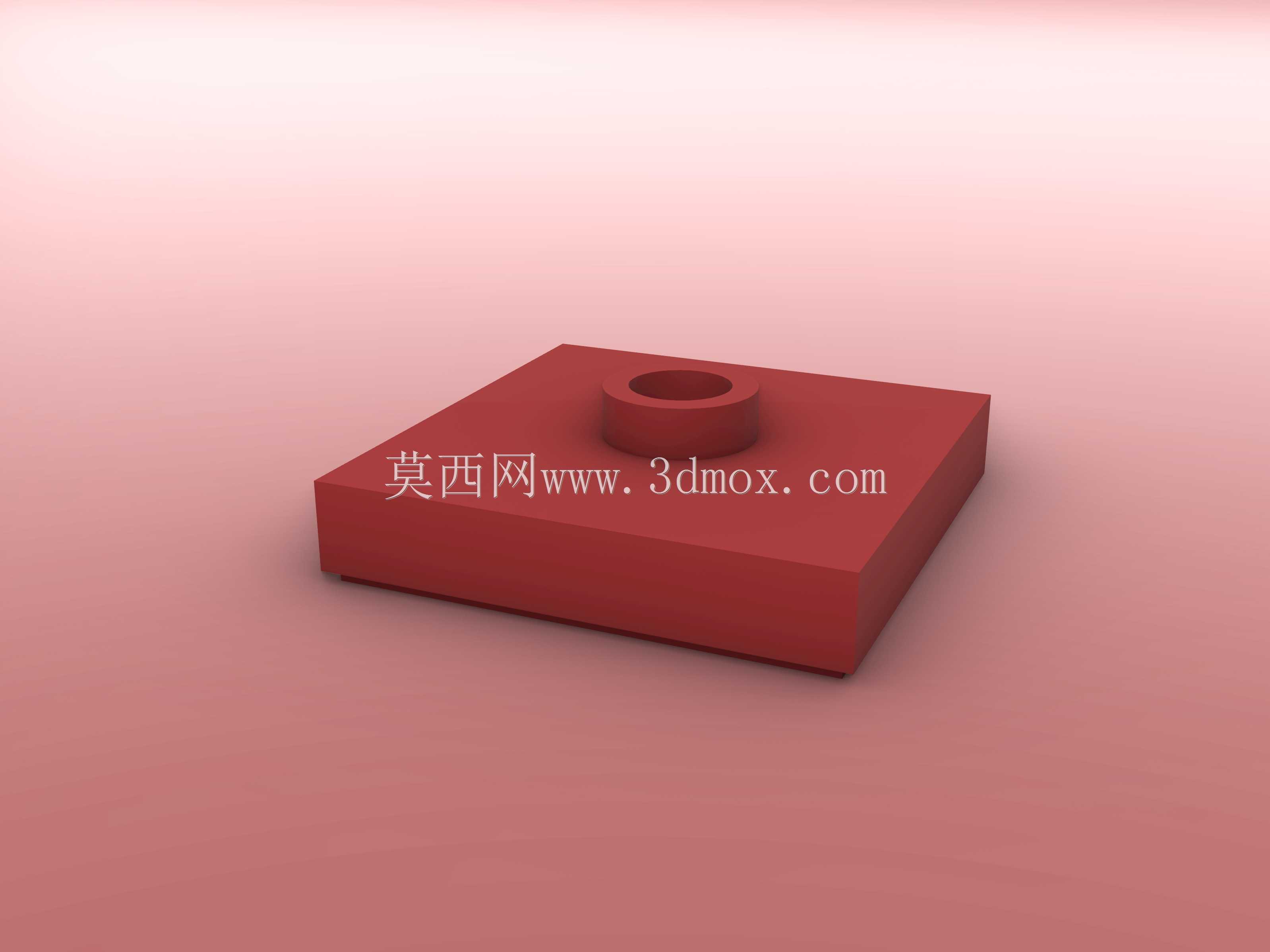 乐高积木板-2X2,带一个旋钮