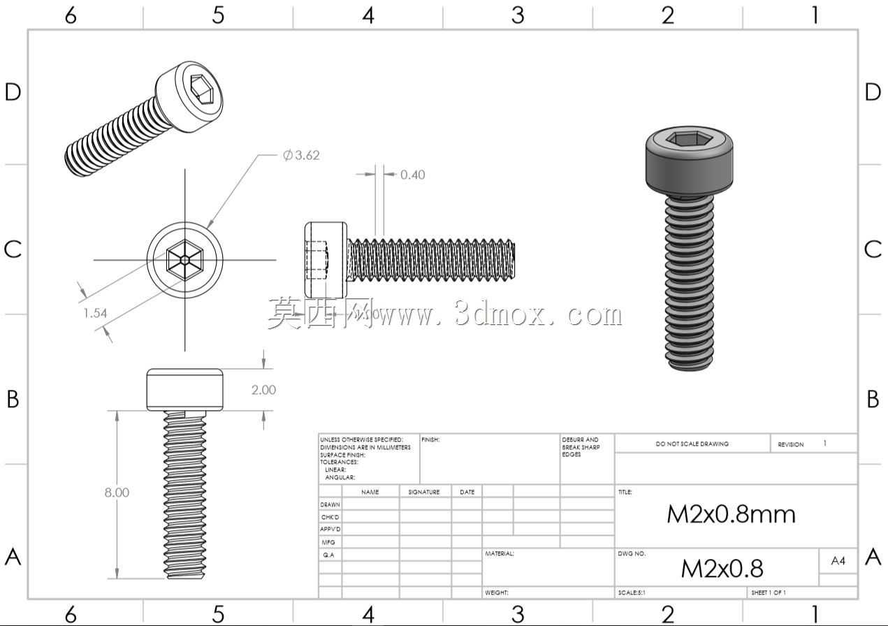 M2x08mm�����ݶ�