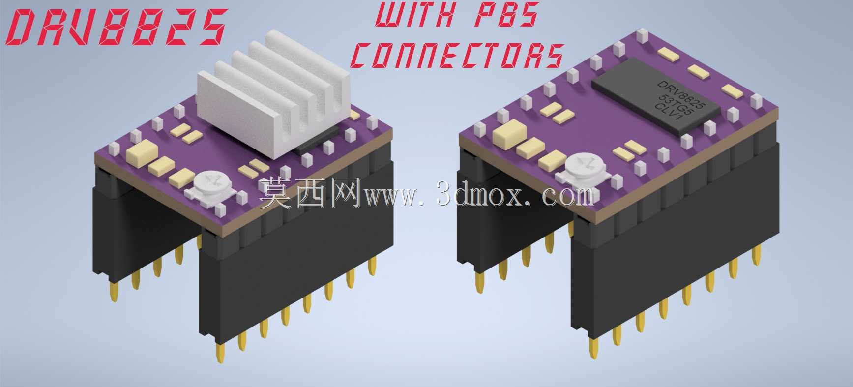 带PBS-8连接器的DRV8825(带或不带散热器)