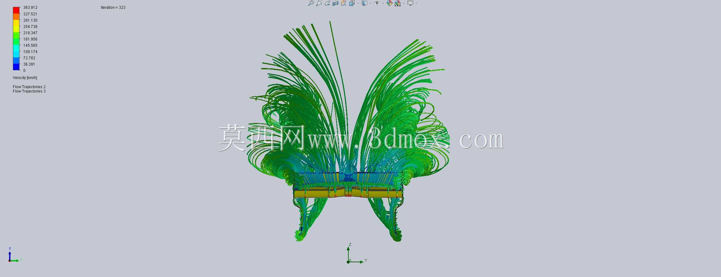 基于solidworks的F1尾翼CFD