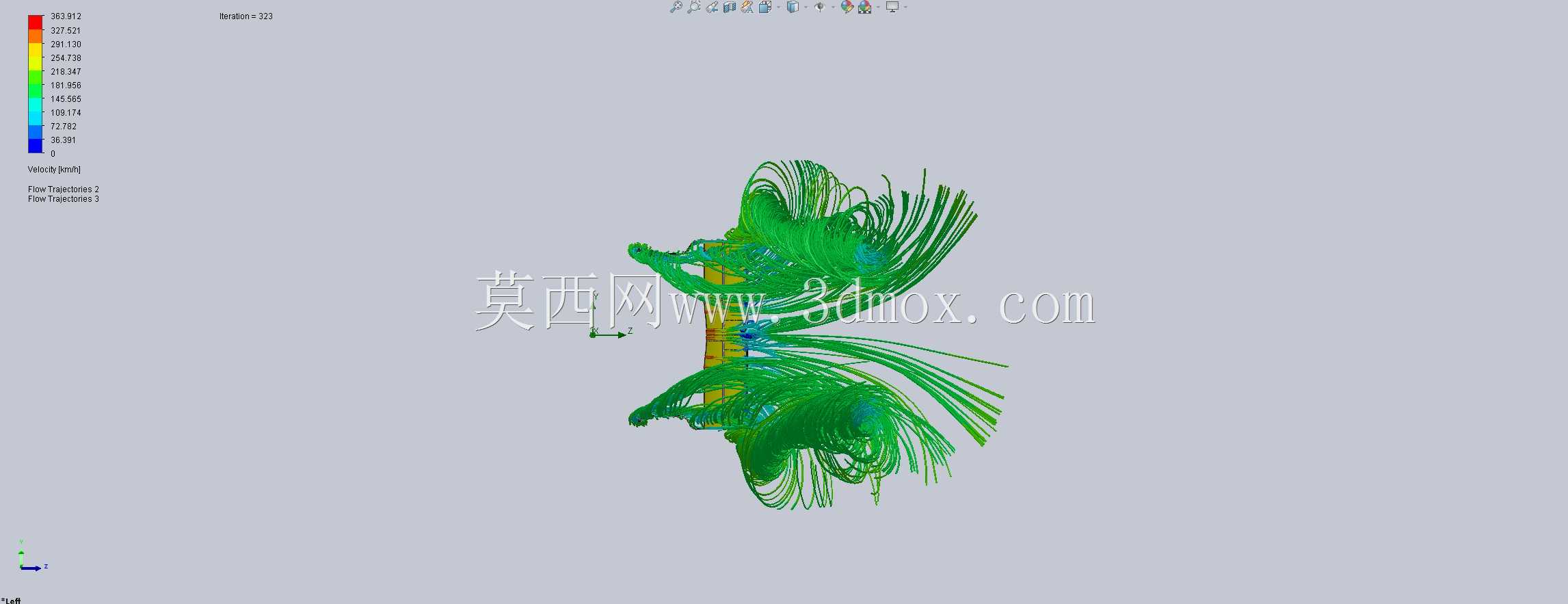 基于solidworks的F1尾翼CFD