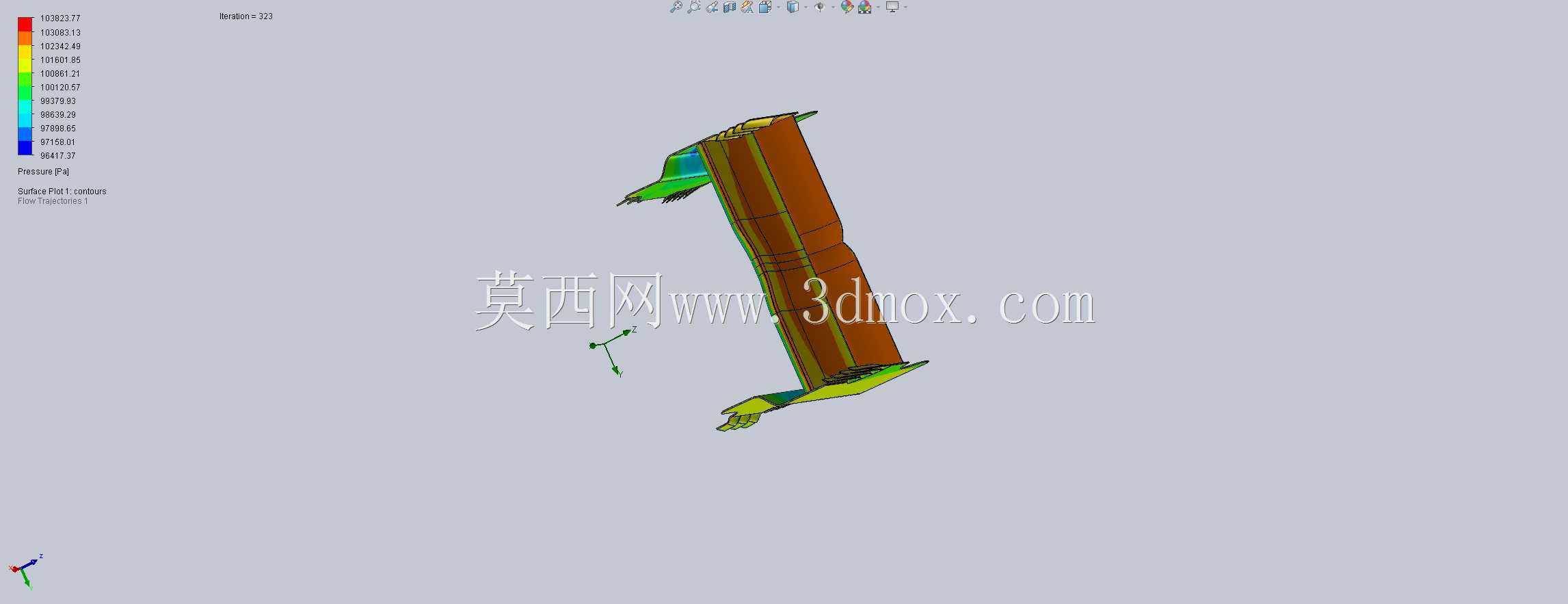 基于solidworks的F1尾翼CFD