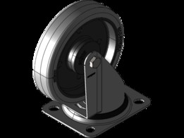Kolo gibljivo 125mm-Serija PE-siva elasti?na guma