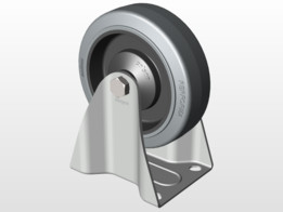 Kolo stabilno 125mm-Serija PF-siva elasti?na guma