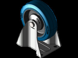 Kolo stabilno 125mm-Serija PR-modra elasti?na guma