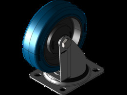 Kolo gibljivo 125mm-Serija PR-modra elasti?na guma