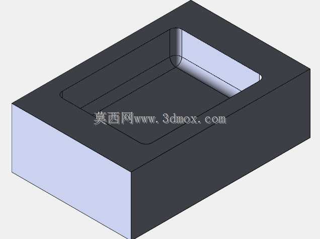 角部饰面-简单内部形状(PTC Creo 6.0,制造)