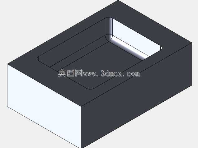角部饰面-简单内部形状(PTC Creo 6.0,制造)